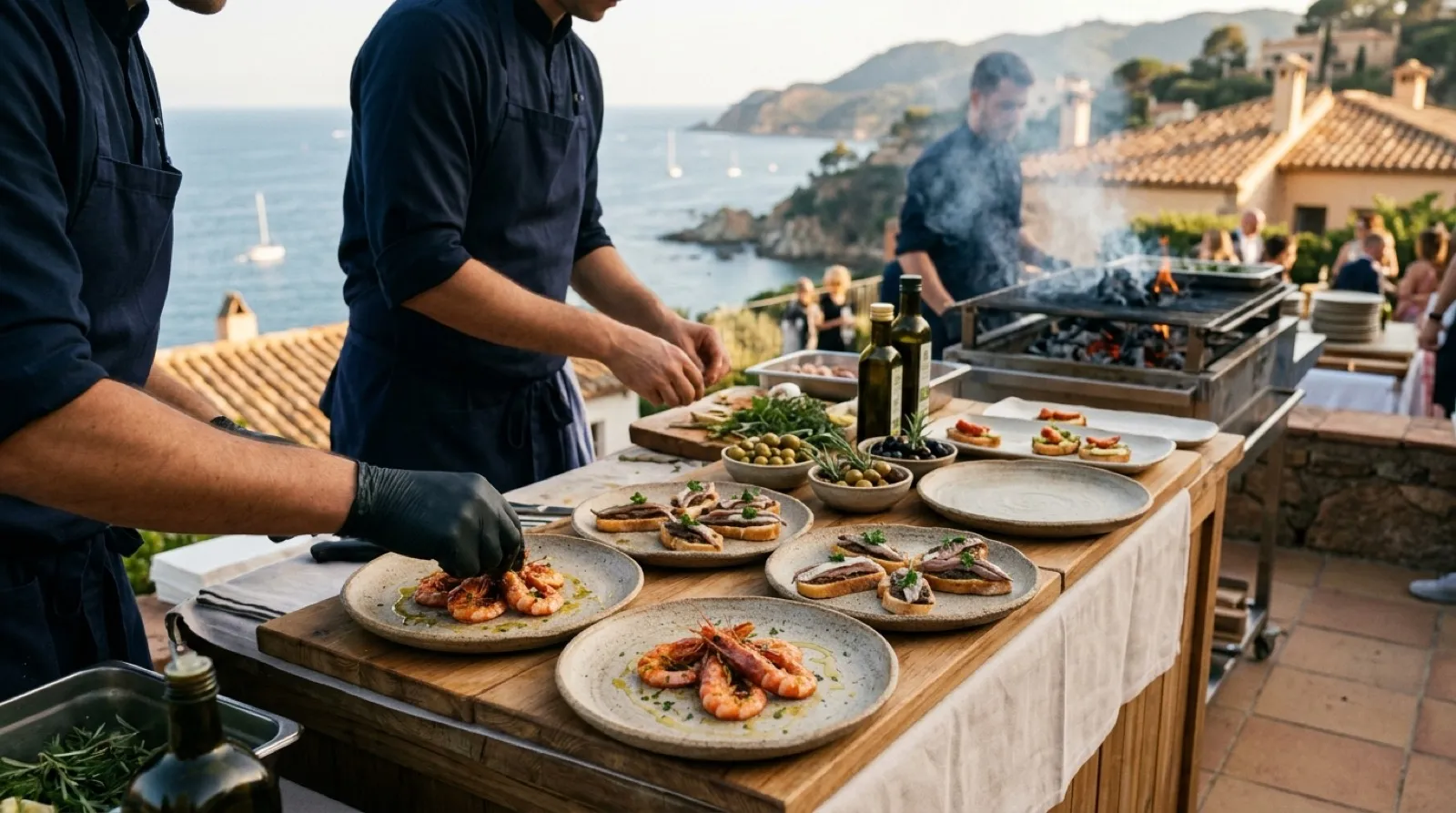 Servei de càtering exterior amb brasa al Maresme