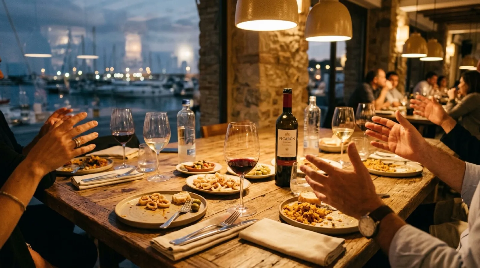Sopar corporatiu al restaurant amb vista al port